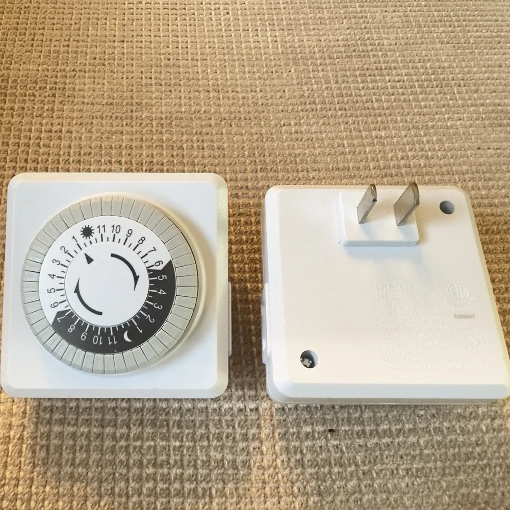 Litesun LTS-T19 24 Hour Timer 2 Plugs Indoor Pack‎ Of 2